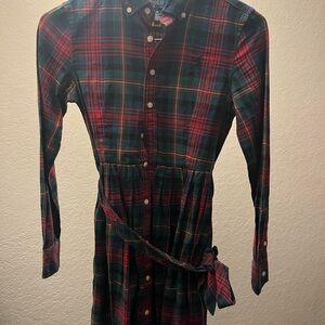 Polo by Ralph Lauren Girls Tartan Plaid Dress - Red and Green